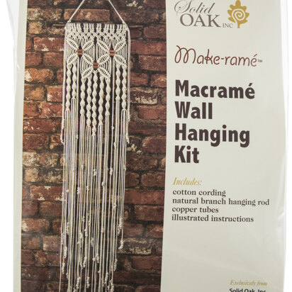 Solid Oak Three Flowers Macrame Kit