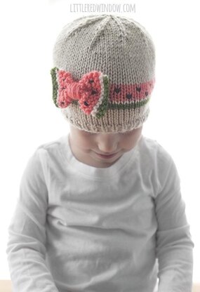 Watermelon Bow Hat