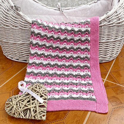 Knitting Pattern baby blanket afghan #444