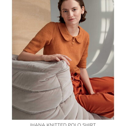 Ihana Knitted Polo Shirt in Novita Merino 4 Ply - Downloadable PDF