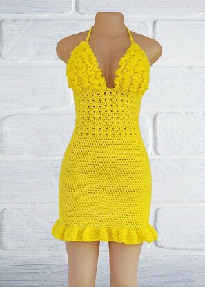 Crochet Ruffle Dress