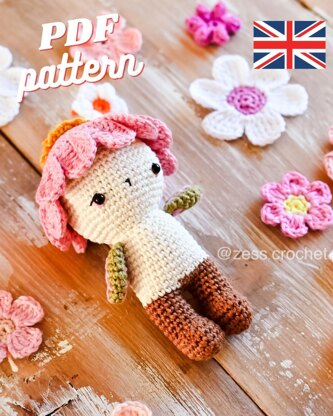 Crochet pattern Klig - The tiny spring flower creature