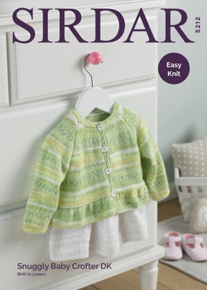 Baby Girl's Cardigan With Peplum in Sirdar Snuggly Crofter DK - 5212 - Downloadable PDF