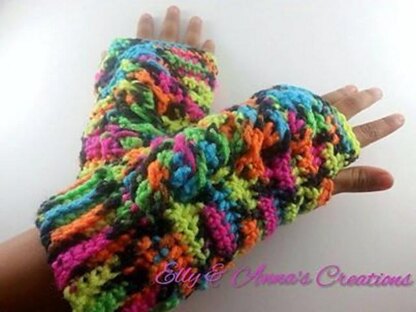 Wrapped in Kables Fingerless Gloves