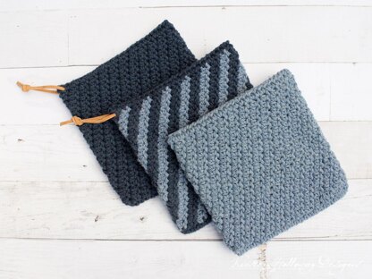 Blue Jean Rhapsody Cast Iron Handle Cover, Hot Pad Crochet pattern by  Kirsten Holloway