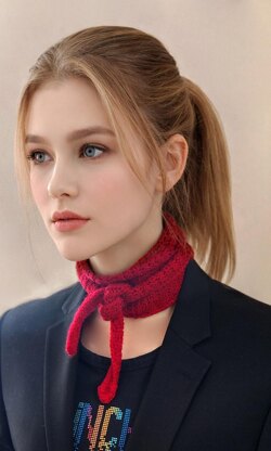 Skinny Sophia Crochet Scarf with I-Cord