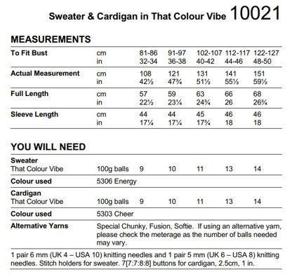 Sweater & Cardigan in Stylecraft That Colour Vibe - 10021 - Downloadable PDF