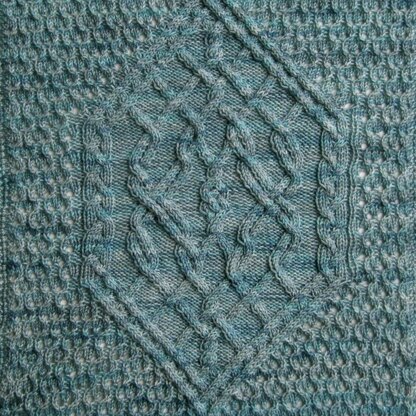 Glasgow Cable Lace Shawl