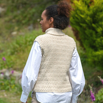 Cherry Bark Waistcoat in The Fibre Co. Arranmore Light - Downloadable PDF