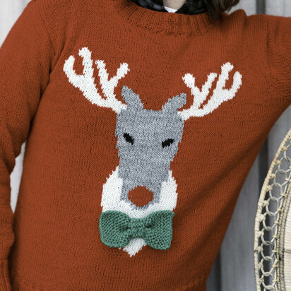 Men's Reindeer Sweater in Novita Nalle - Downloadable PDF