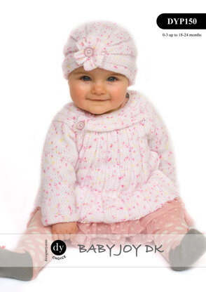 Dress & Hat in DY Choice Baby Joy DK Print - DYP150