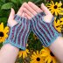 Two Color Rib Brioche Mitts