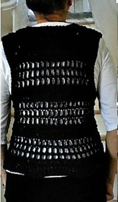 966 black mesh vest