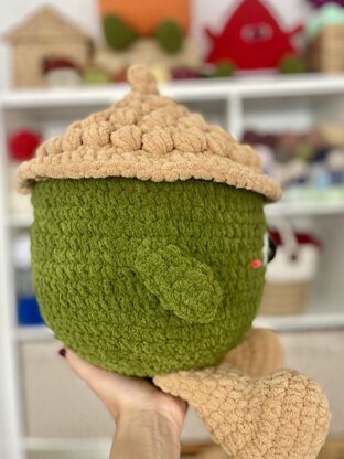 Cuddle-sized plush acorn