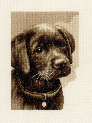 Vervaco Labrador Puppy Cross Stitch Kit - 24cm x 31cm