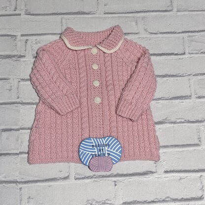 Polly Baby A-line coat and beret 0-9mths