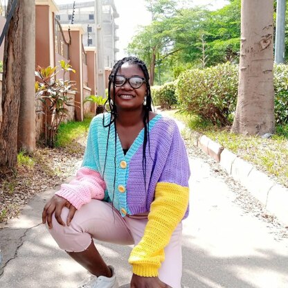 Color-block Cardigan