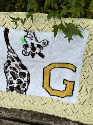 Giraffe Alphabet baby blanket