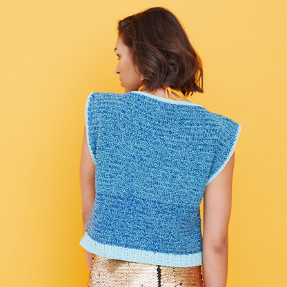 Twin Lakes Top - Free Crochet Pattern For Women in Paintbox Yarns Cotton DK and Metallics DK