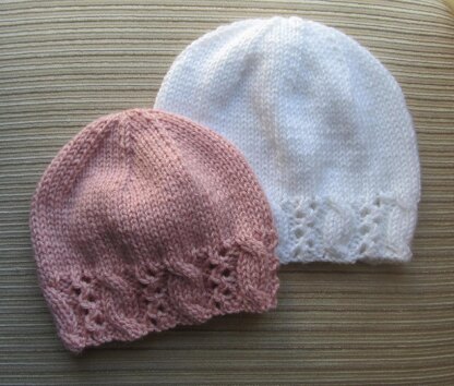 Hat with a Fancy Border in Sizes 2-3 Years and Adult