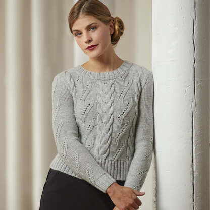 Bradbury Pullover - Jumper Knitting Pattern for Women in Tahki Yarns Classic Superwash