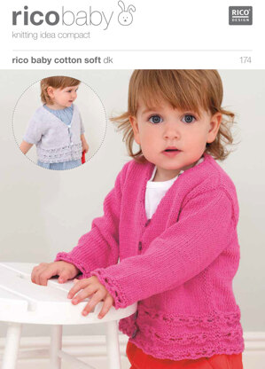 Cardigan in Rico Baby Cotton Soft DK - 174