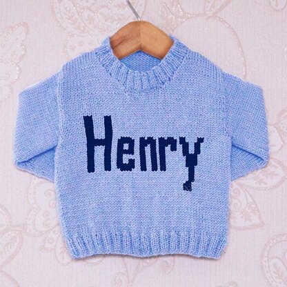 Intarsia - Henry Moniker Chart - Childrens Sweater