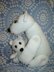 Toy knitting patterns - Knitted Polar bears, mother with cub, family toys