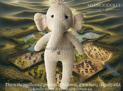 Fanny the Elephant Meemoodolls Knitting Pattern