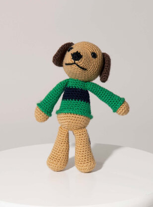 "Sam the Puppy" - Crochet Pattern For Toys in Paintbox Yarns Simply DK - 008