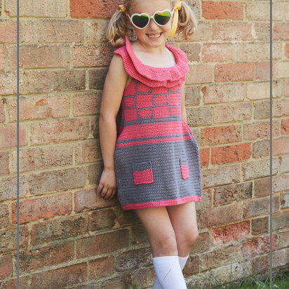 Cilla Crochet Dress - Free Crochet Pattern in Paintbox Yarns Baby DK