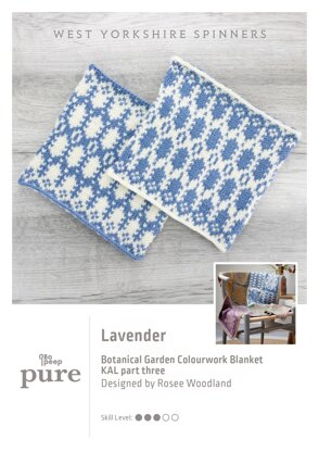 Bo Peep Pure Botanical Garden Blanket KAL - Lavender in West Yorkshire Spinners - WYSKAL03L - Downloadable PDF