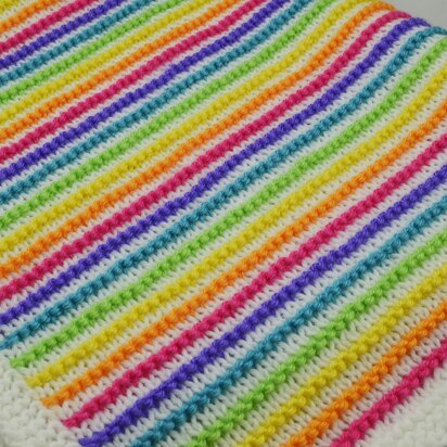 Sassy Stripes Baby Blanket - knitting pattern