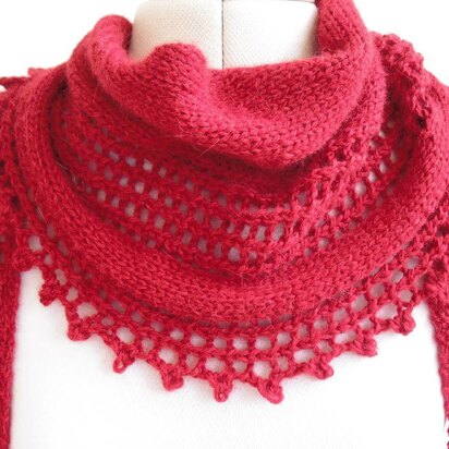 Raspberry sharf - knitting pattern