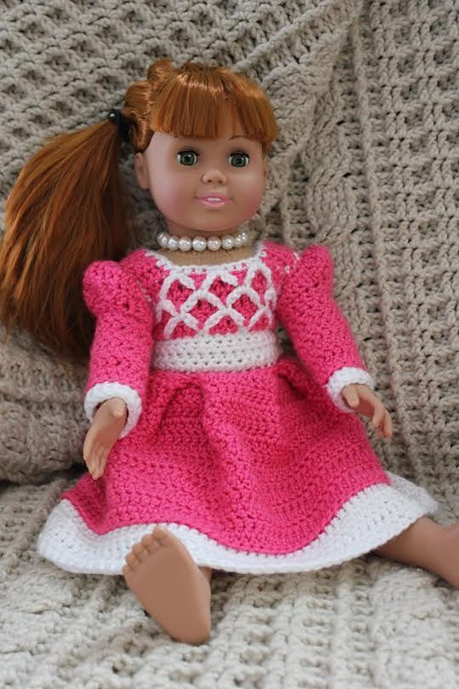 Princess Ansleigh's Sweet Heart Dress - 18" Doll Size Crochet pattern by  SICK 'LIL MONKEYS | Knitting Patterns | LoveCrafts