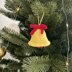 Crochet Christmas bell ornament pattern Amigurumi hanging decor