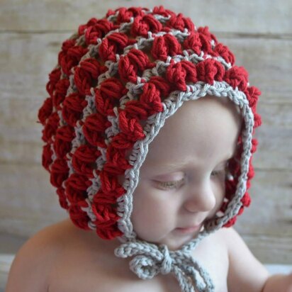 Puff Stitch Baby Bonnet