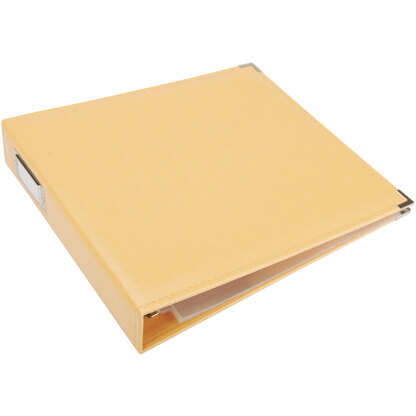 We R Memory Keepers We R Classic Leather D-Ring Album 12"X12" - Buttercup