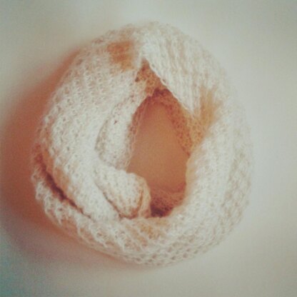 Infinity scarf - ivory mohair