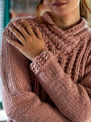 Veda – Textured Rib Jumper in West Yorkshire Spinners Re:Treat Superchunky - DBP0254 - Downloadable PDF