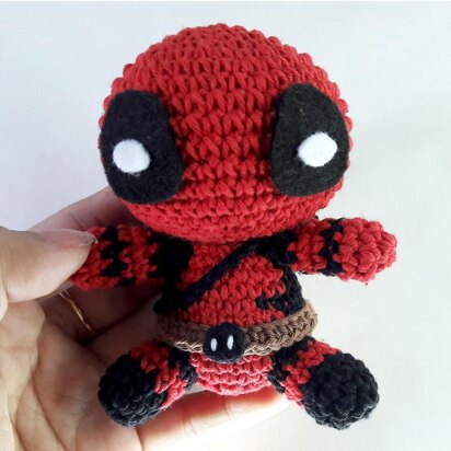 Deadpool amigurumi crochet doll pattern