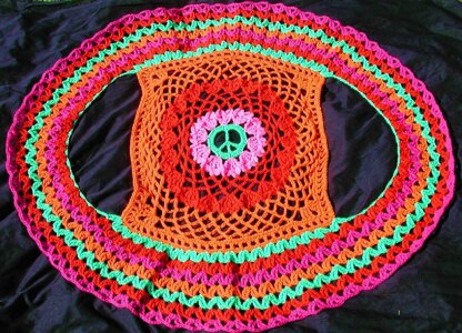 Plus size Crochet Me A Rainbow Hippy Vest