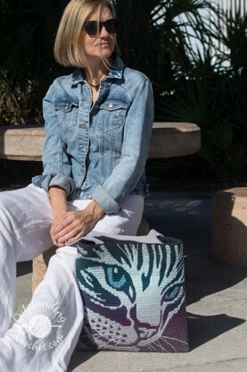 Cat Mosaic Bag and Pillow