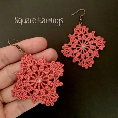 Square Earrings for Beginners