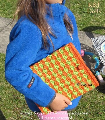 Orange & Green iPad Case Crochet Pattern (PDF)