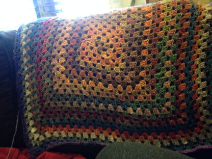 In progress giant granny blanket