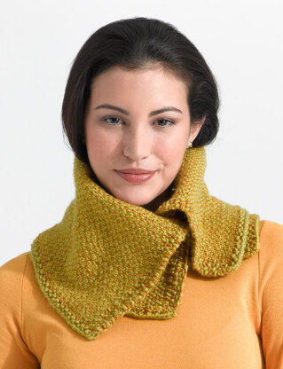 Woven Look Neck Warmer in Lion Brand Vanna's Choice and Vanna's Glamour - L0631