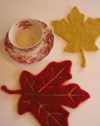 Felted Wool Leaves