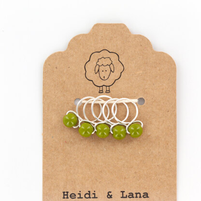 Silver/Green Beads