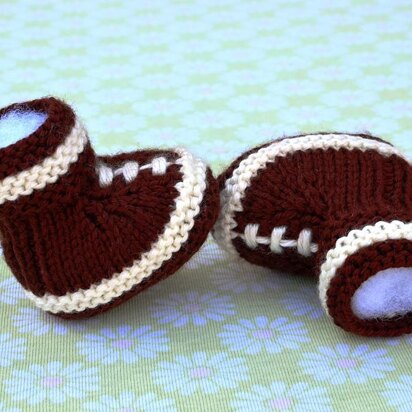 Football Baby Booties